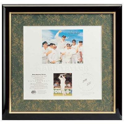 Cricket – Mark Taylor Signed Lithograph ‘The Great Captain...
