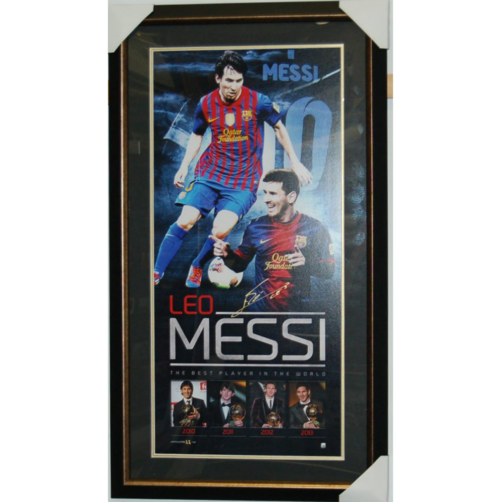 Soccer – Lionel Messi Barcelona Signed Vertaramic