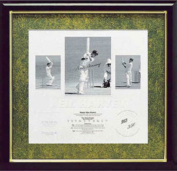 Cricket – Neil Harvey Signed “At The Crease” Lithogr...