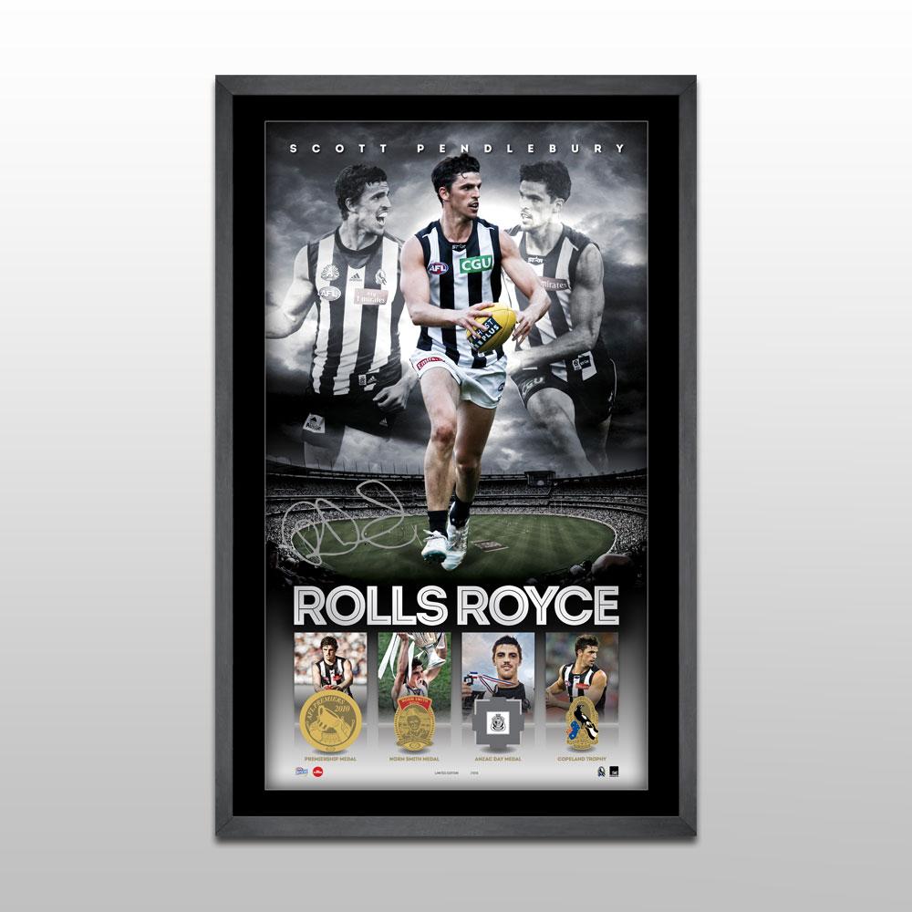 Collingwood Magpies – Scott Pendlebury Signed & Framed Roll...