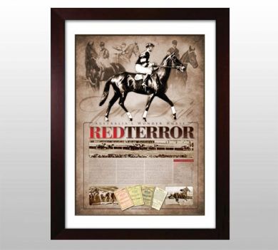 Horse Racing – Phar Lap “Red Terror” Framed Premium ...