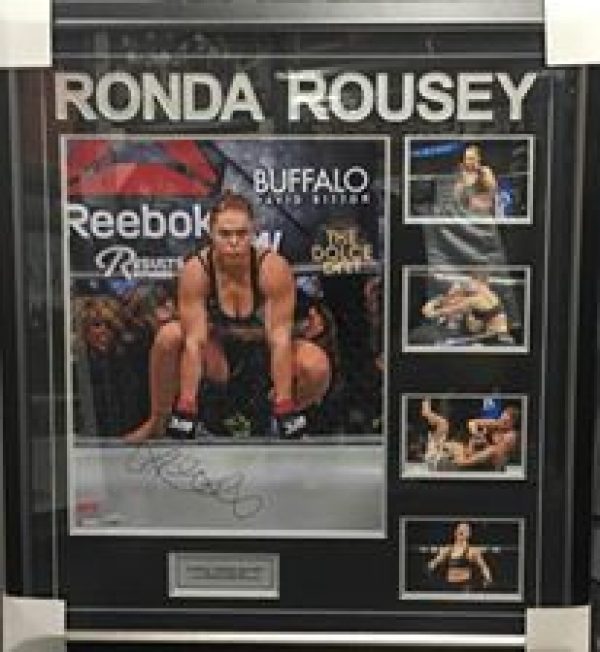 UFC Ronda Rousey Signed & Framed Photo Collage Taylormade