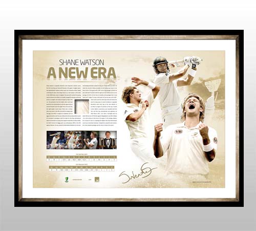 Cricket – Shane Watson – A New Era Signed and framed Litho...