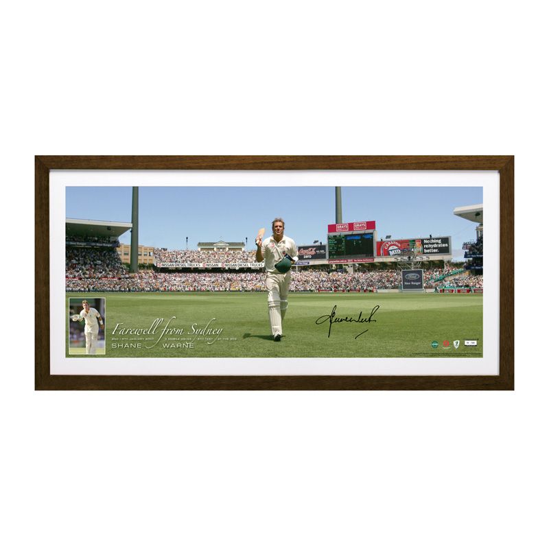 Cricket – Shane Warne Signed & Framed ‘Farewell From S...