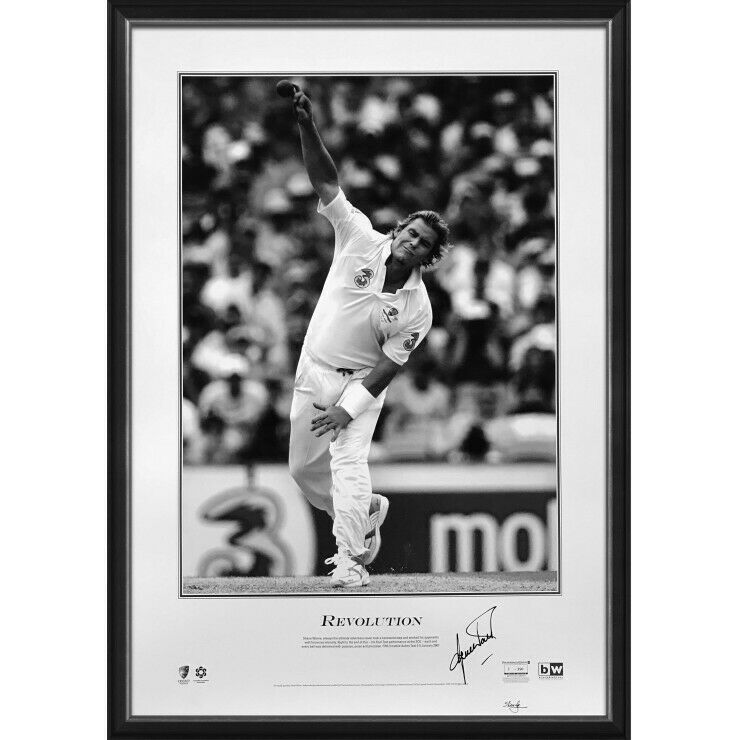 Cricket – Shane Warne – Signed & Framed ‘Revolu...