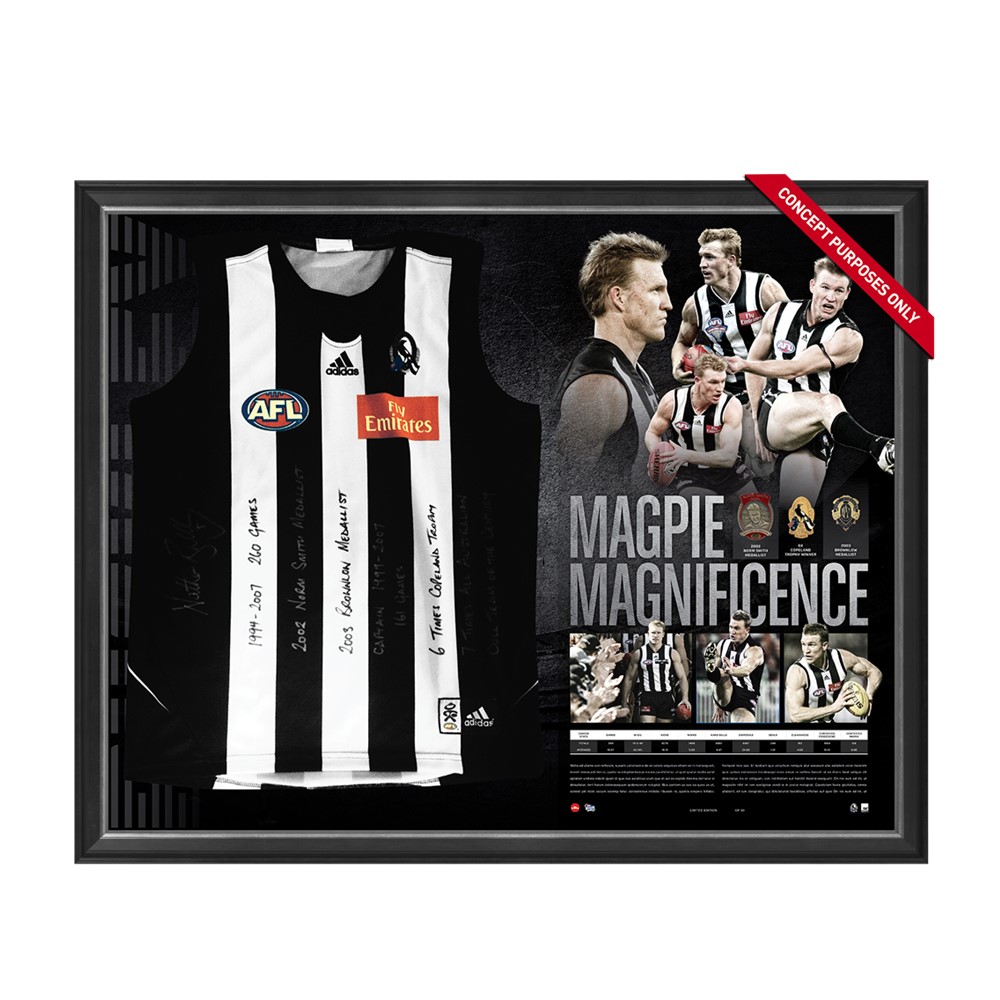 Collingwood Magpies – Nathan Buckley Signed & Framed “...