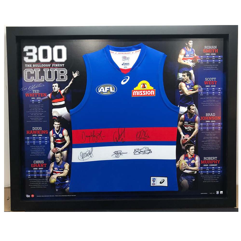 Western Bulldogs – “The 300 Club” Signed & Fram...