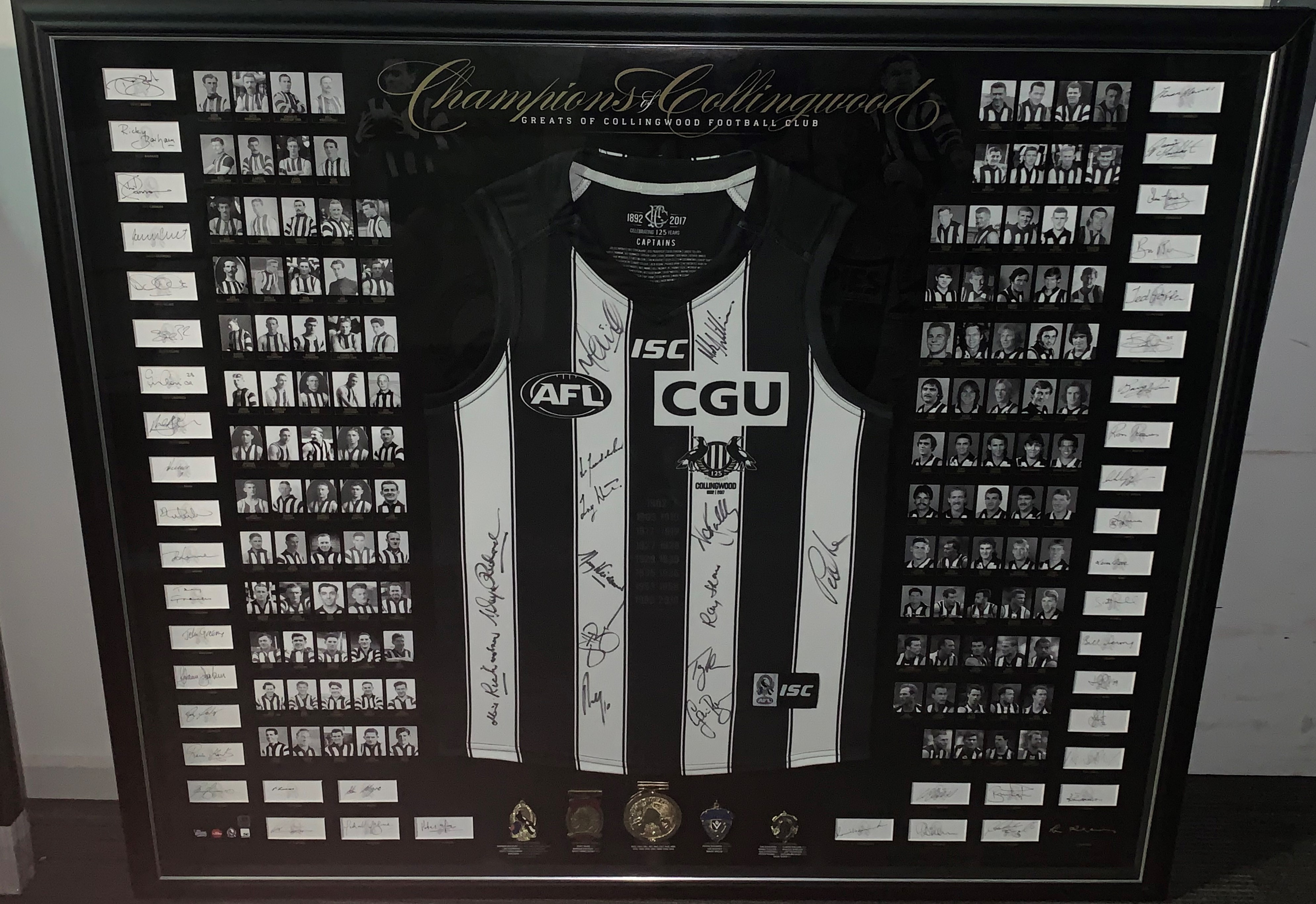 Collingwood – Champions of Collingwood Signed & Framed 125th...