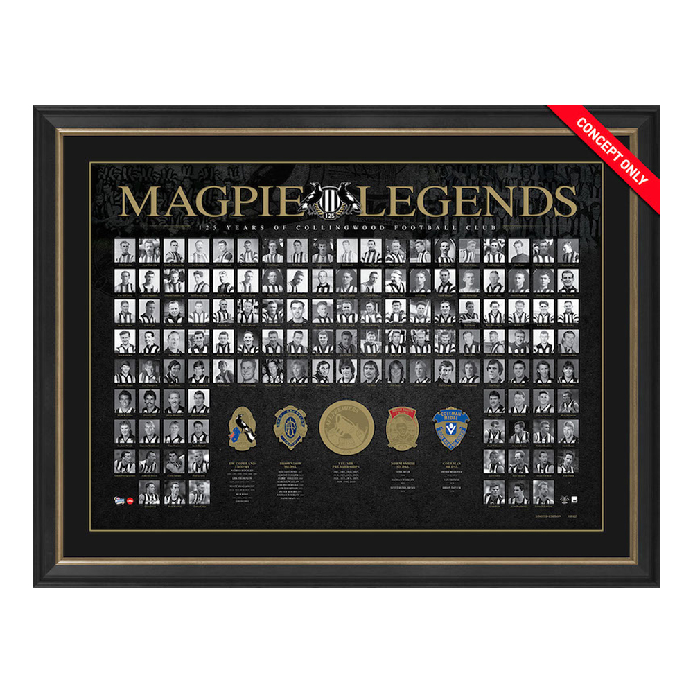 Collingwood – Magpie Legends Framed 125th Anniversary Deluxe Pri...
