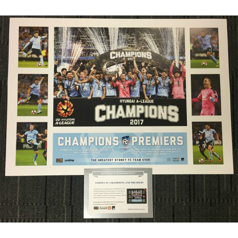 SYDNEY FC 2016/17 Hyundai A-League Champions Tribute Print