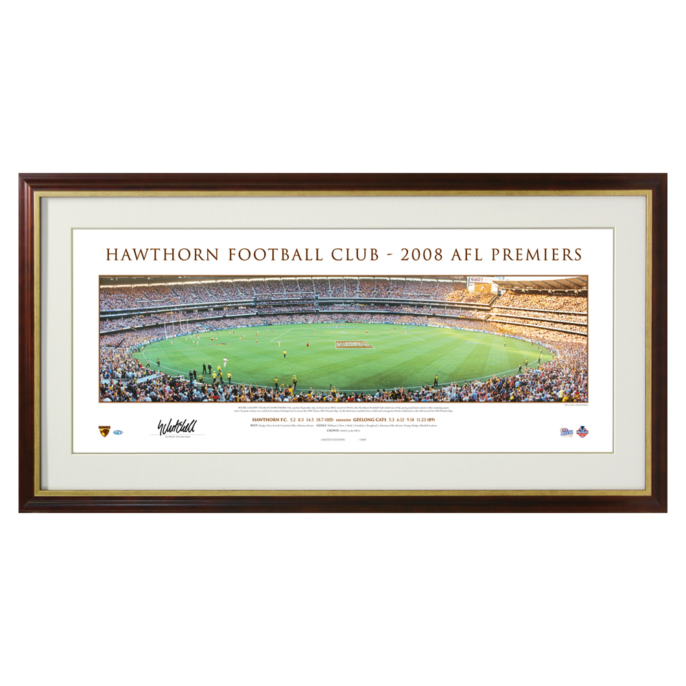 Hawthorn Hawks – 2008 Premiership Panoramic Signed By Captain Sa...