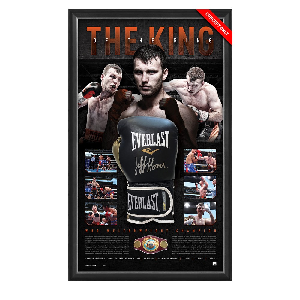 Jeff Horn – Hand Signed and Framed Boxing Glove