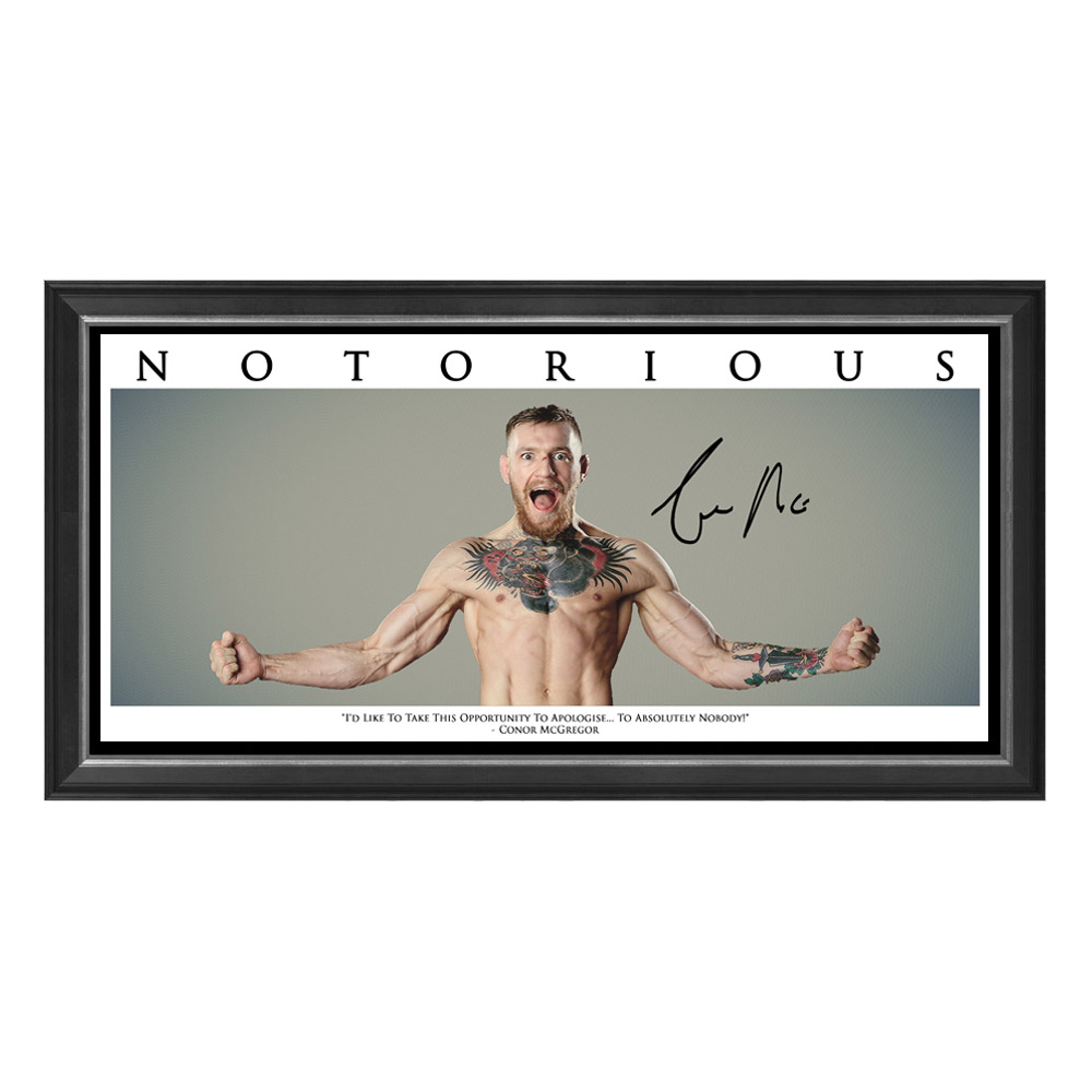 UFC – Conor McGregor Notorious Facsimile Signed & Framed Pri...