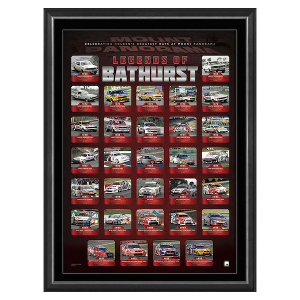 V8 Supercars – Holden Legends of Bathurst Framed Sportsprint