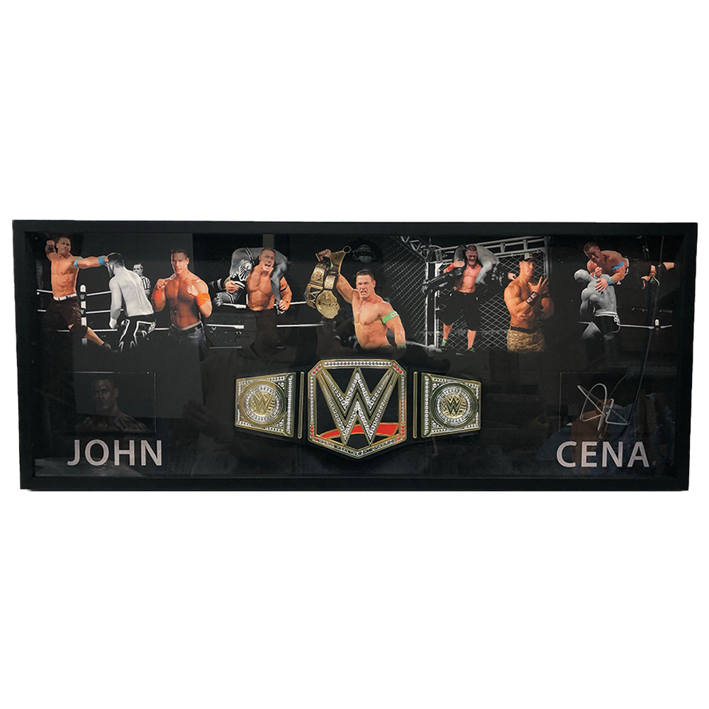 John Cena – Signed & Framed WWE Title Belt