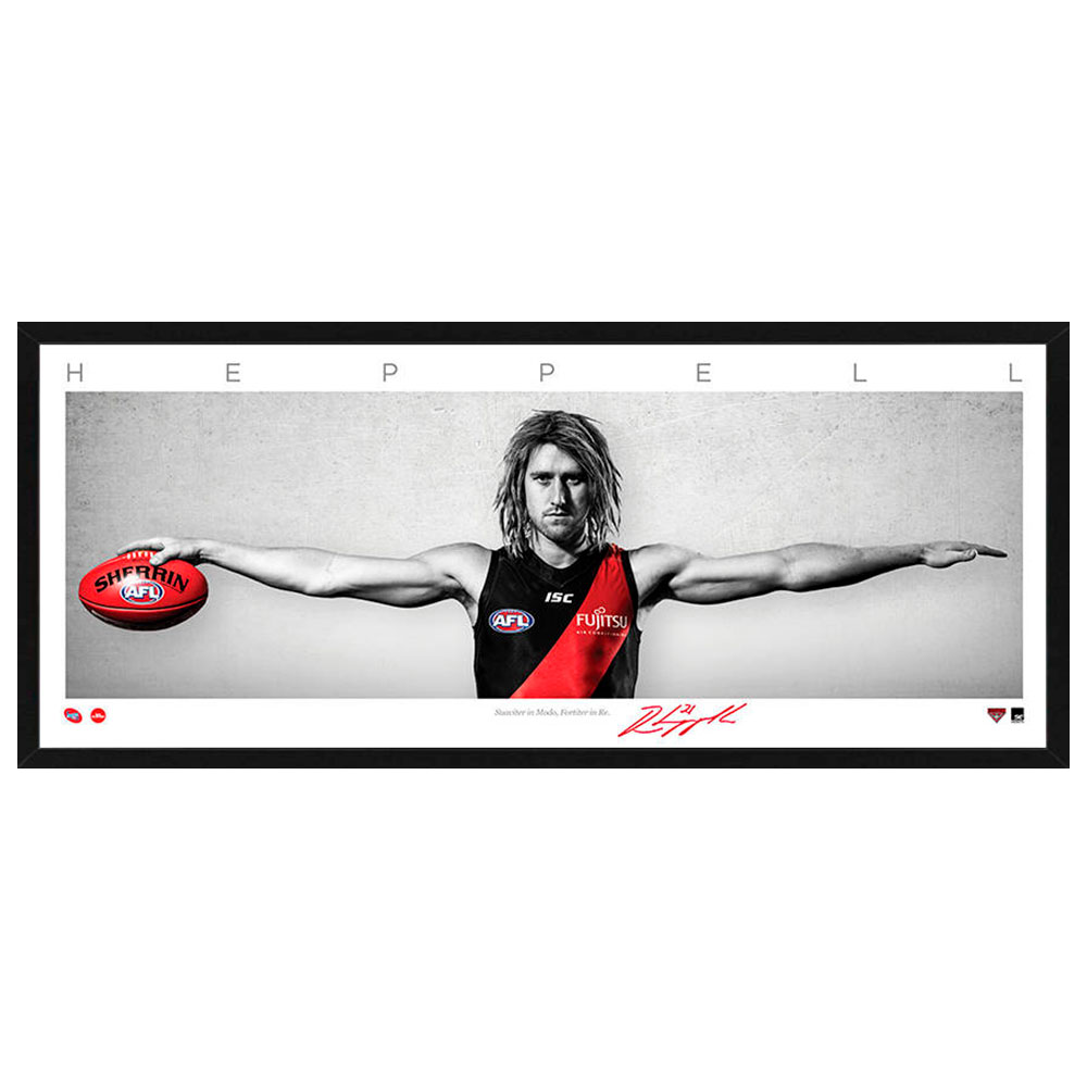 Essendon Bombers – Dyson Heppell Framed Mini Wings Lithograph