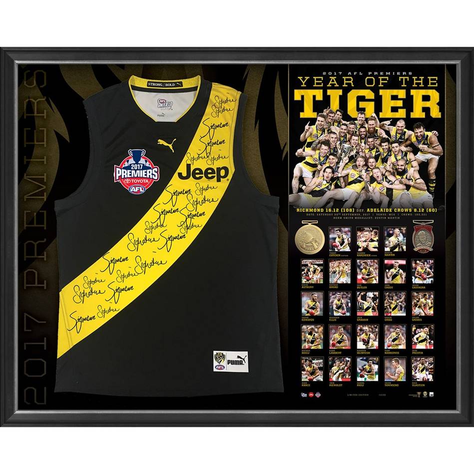 Richmond Tigers – 2017 AFL Grand Final Premiership Signed and Framed...