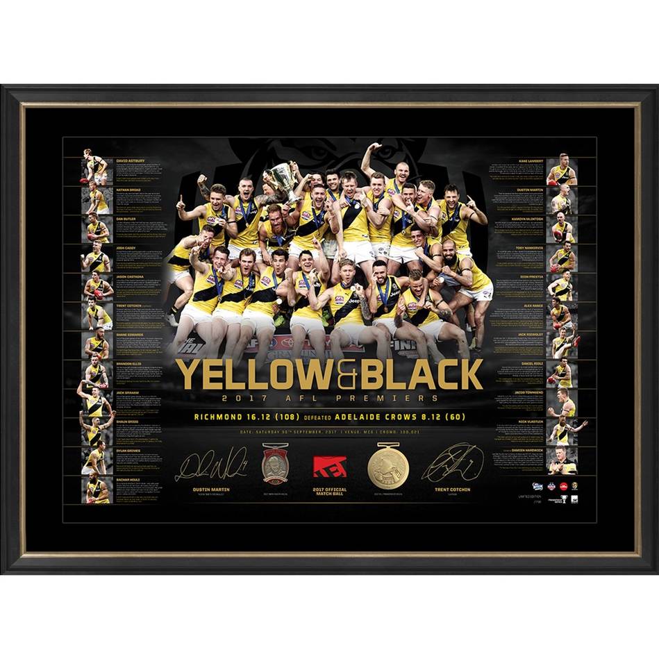 Richmond Tigers – 2017 AFL Grand Final Premiership Signed and Framed...