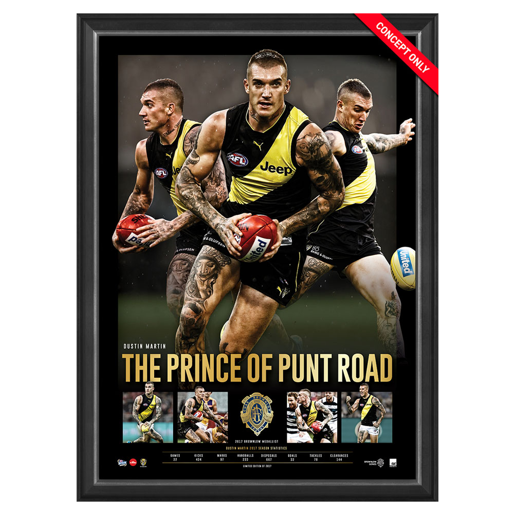 Richmond Tigers – Dustin Martin 2017 Brownlow Medal Prince of Punt R...