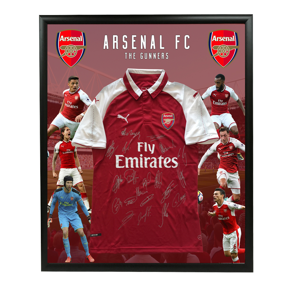 Soccer - Arsenal FC Signed & Framed 2017/18 Jersey