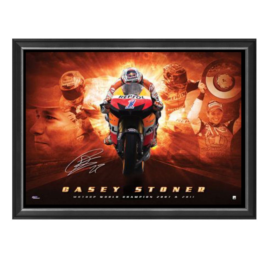 Casey Stoner - Premium Facsimile Signed and Framed Sportsprint ...