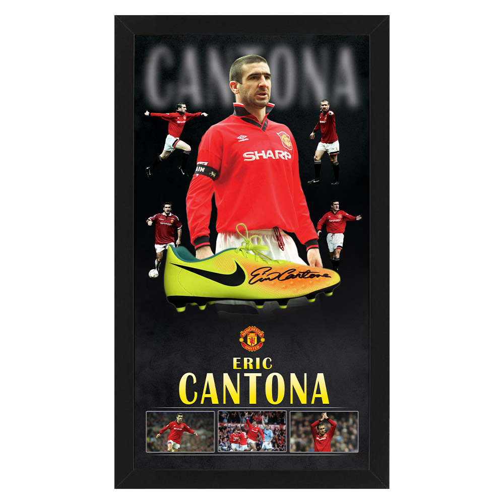 Soccer – Eric Cantona Manchester United Signed & Framed Boo...