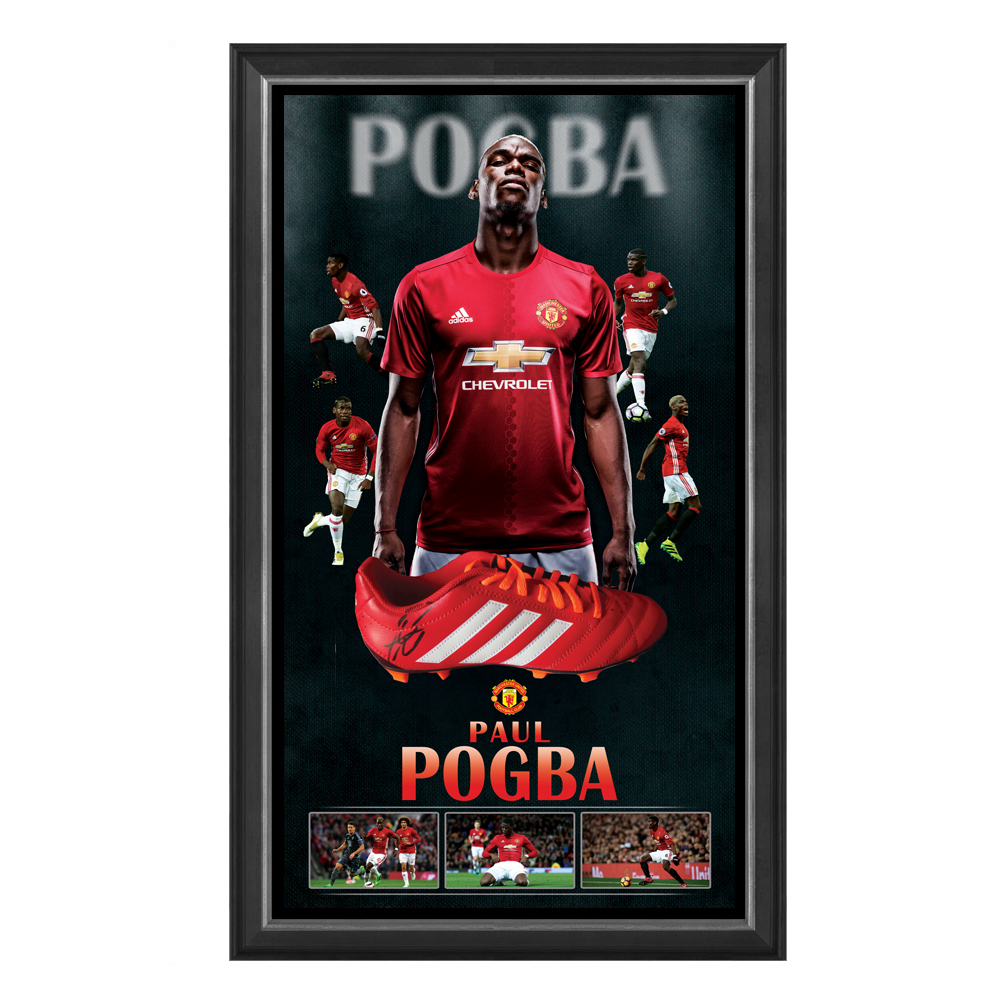New Paul Pogba Signed Manchester United Limited Edition Memorabilia Framed 
