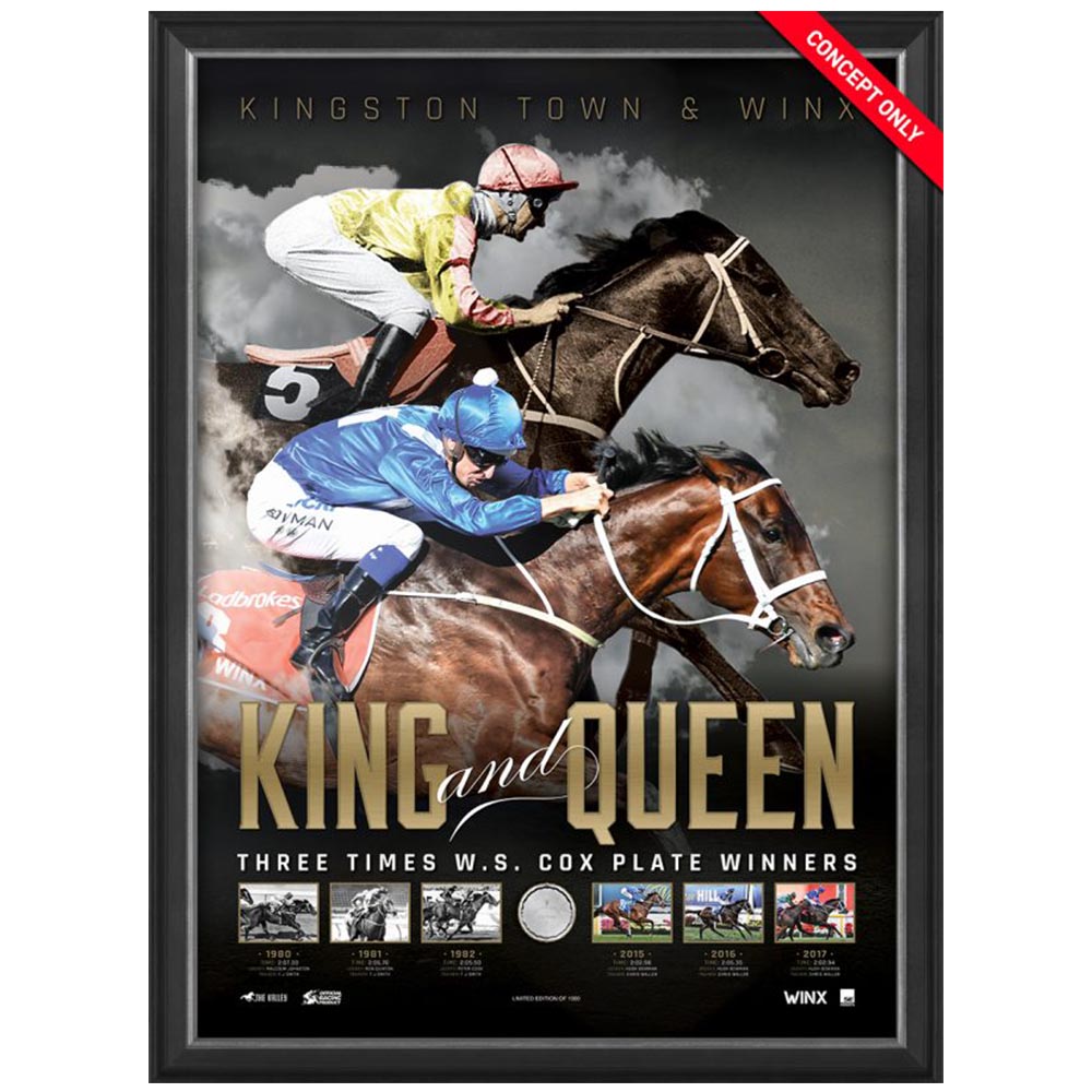 Horse Racing – WINX & Kingston Town Premium Framed Sportspr...