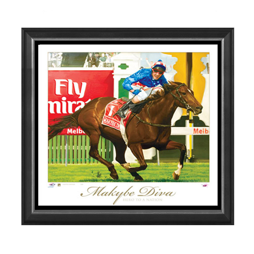 Horse Racing – Makybe Diva – Fine Art Giclee Melbourne Cup...