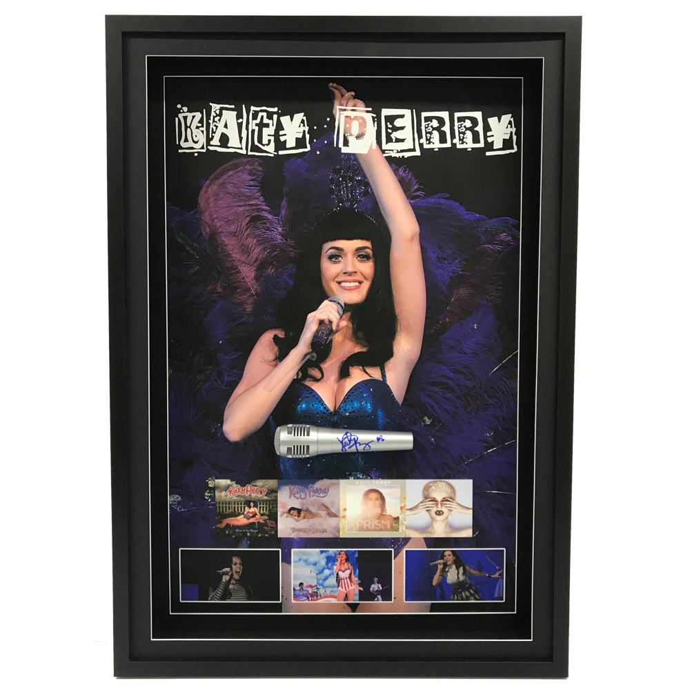 Katy Perry Signed & Framed Microphone Deluxe Display