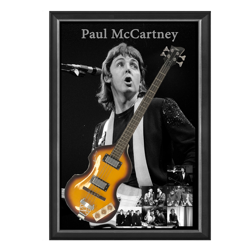 Music – Paul McCartney Signed & Framed Guitar with Custom B...