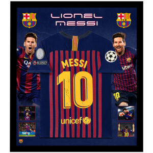 Soccer – Lionel Messi Signed & Framed FC Barcelona Jersey