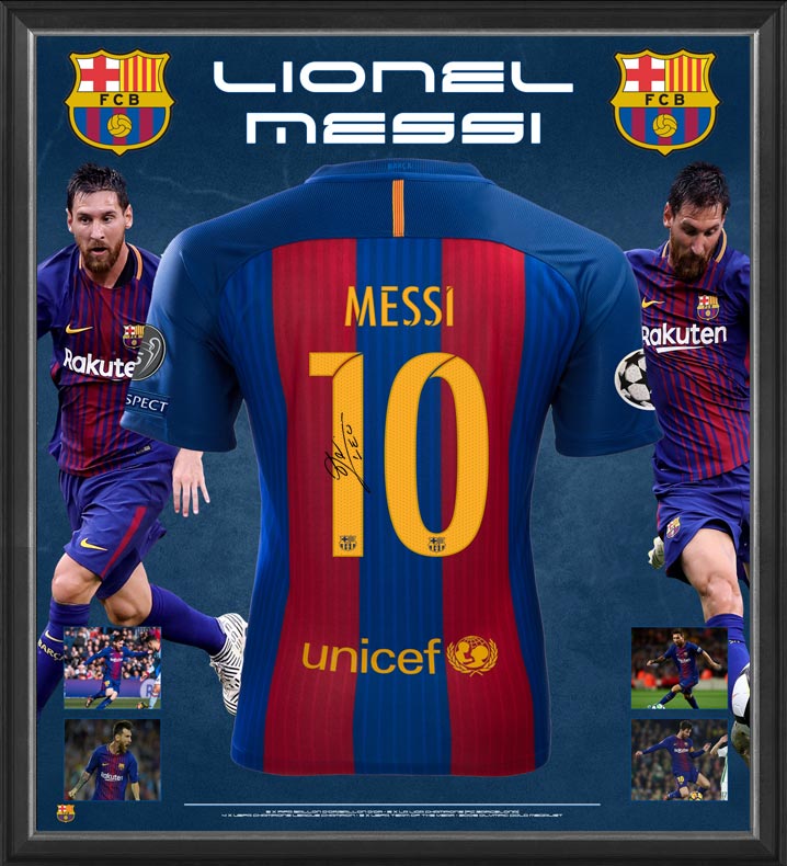Soccer – Lionel Messi Signed & Framed FC Barcelona Jersey | Taylormade