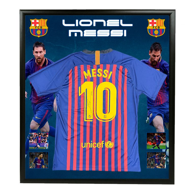 Soccer – Lionel Messi Signed & Framed FC Barcelona Jersey | Taylormade