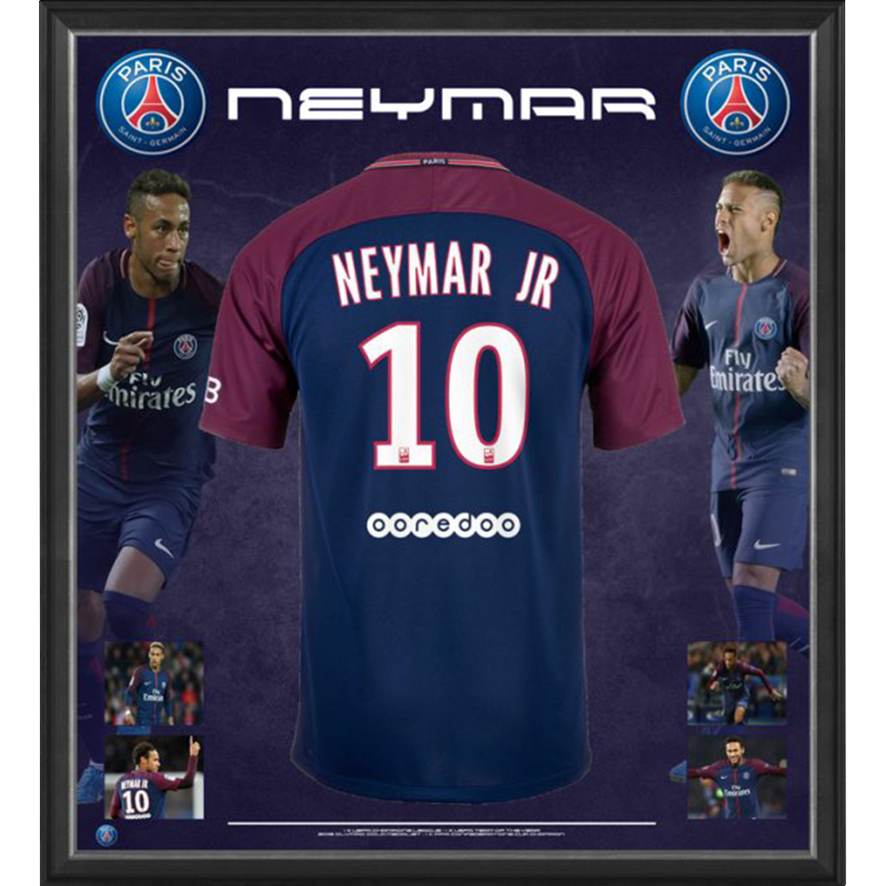 Soccer – Neymar Jr Signed & Framed Paris Saint-Germain Jersey