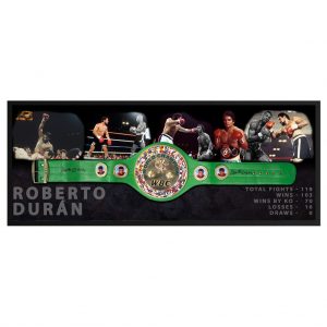 Boxing - Roberto Duran Signed & Framed Heavyweight Champions Belt