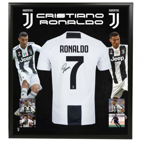 Soccer Cristiano Ronaldo Signed & Framed Juventus FC Jersey