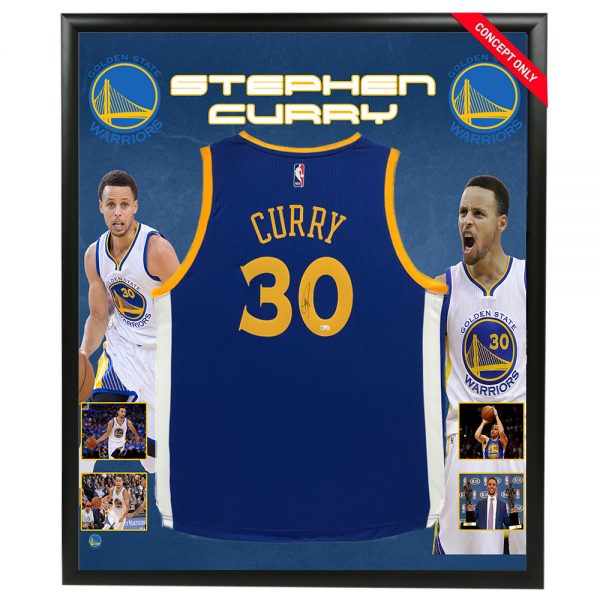 Basketball Stephen Curry Signed & Framed Golden State Warriors Jersey