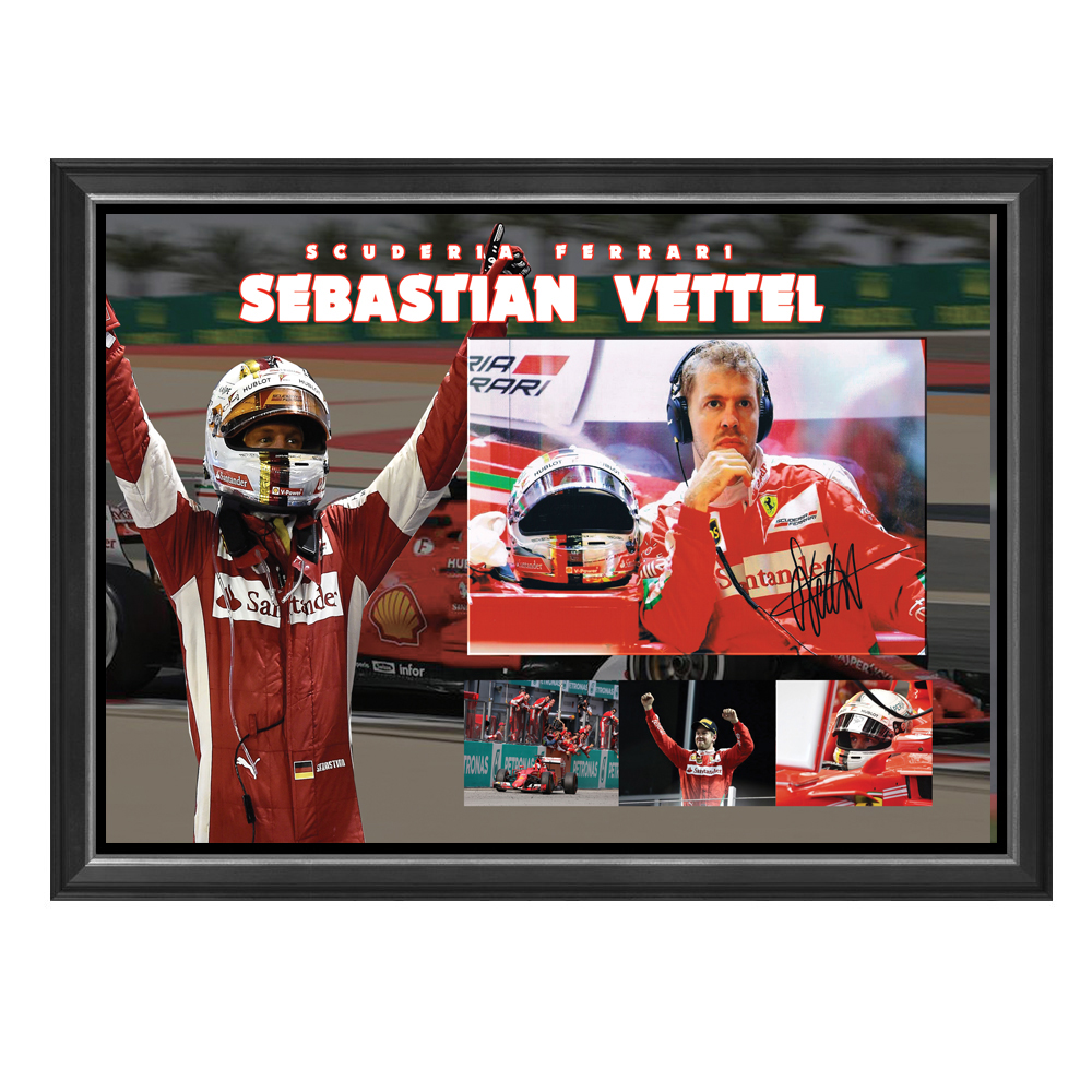 Motorsport – Sebastian Vettel Signed and Framed Photograph