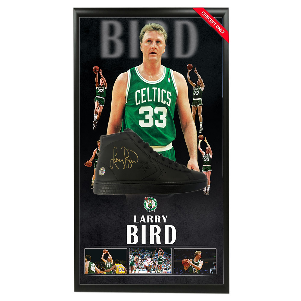 Basketball – Larry Bird Signed & Framed Shoe