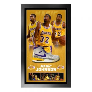 Basketball - Magic Johnson Signed & Framed Shoe (Beckett Hologram)