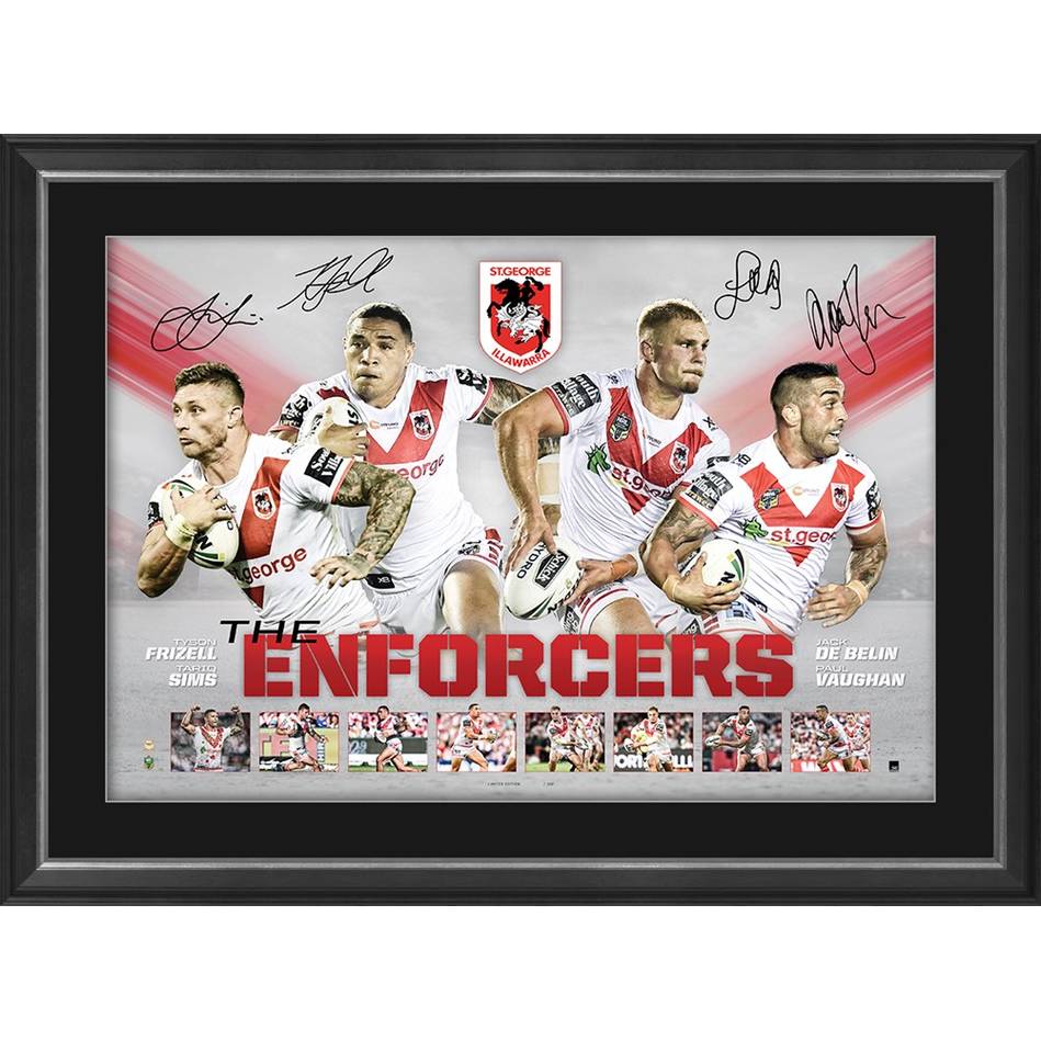 NRL – St George Illawarra Dragons – Signed and Framed R...
