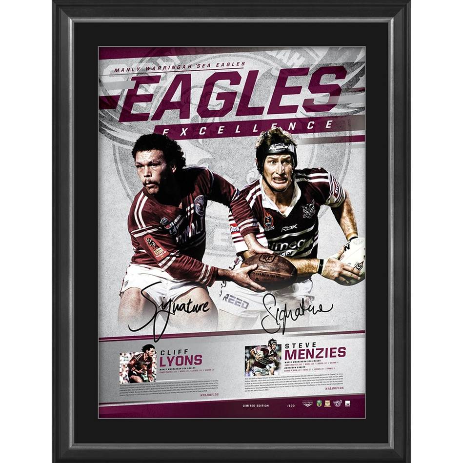 NRL – Manly Sea Eagles – Dual Signed ‘Eagles Excelle...
