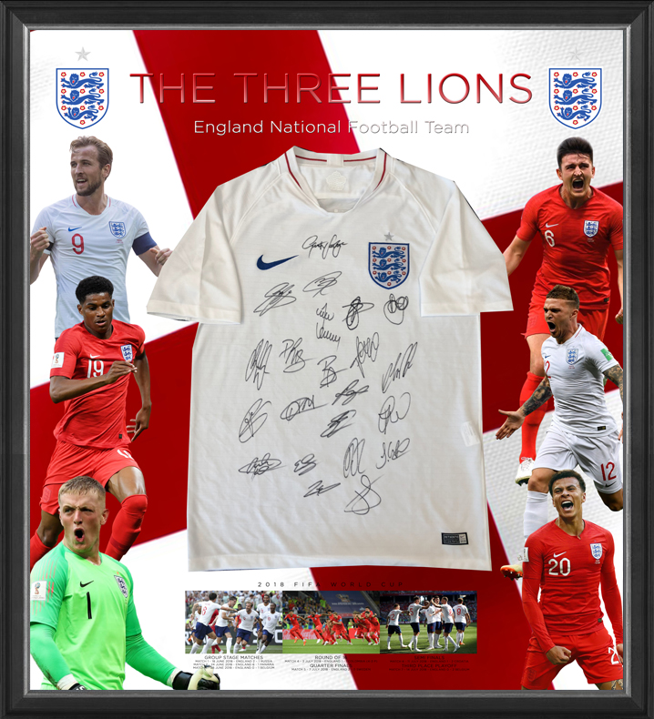 Soccer - 2018 FIFA World Cup Team Signed Jersey - England ...