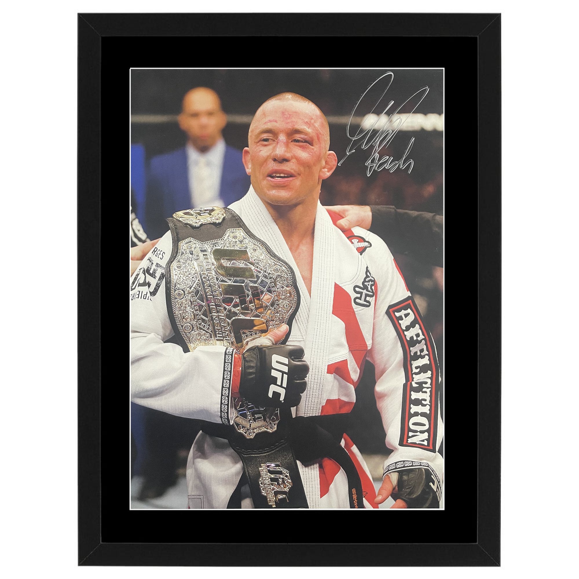 UFC – Georges St-Pierre Hand Signed & Framed A3 Photo 4