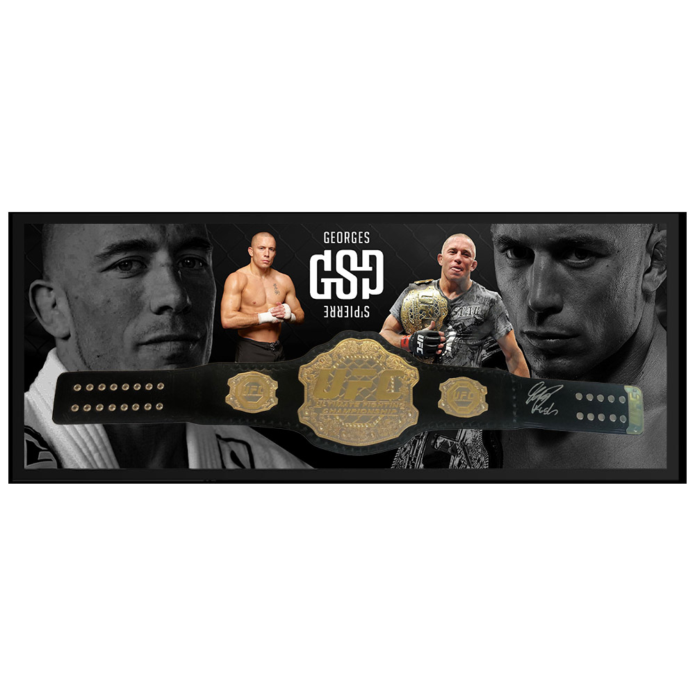 UFC – Georges St-Pierre Signed & Framed Belt