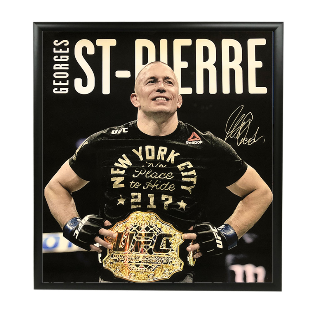 UFC – Georges St-Pierre Signed & Framed Canvas Print