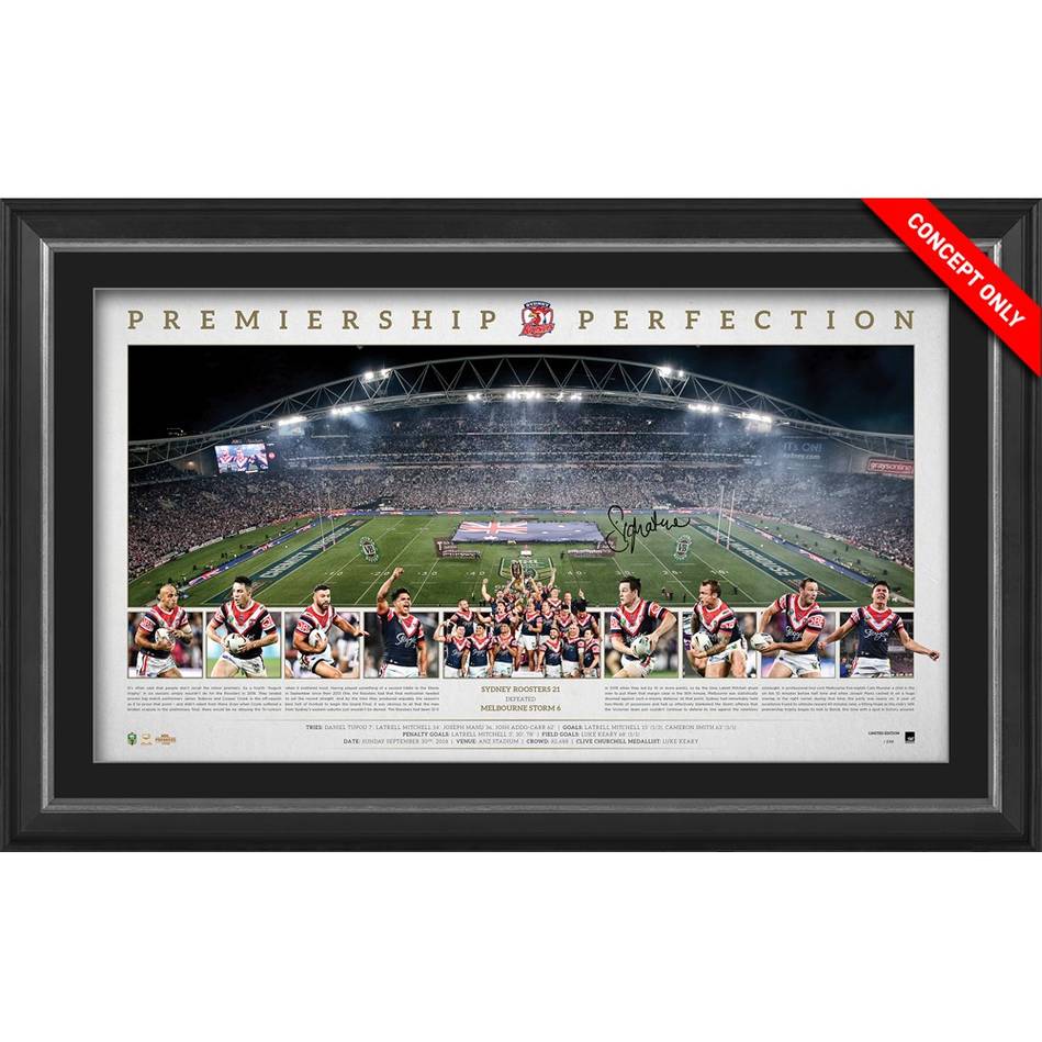 Details about   ✺Framed✺ 2018 SYDNEY ROOSTERS NRL Grand Final Poster 45 x 32 x 3cm Premiers