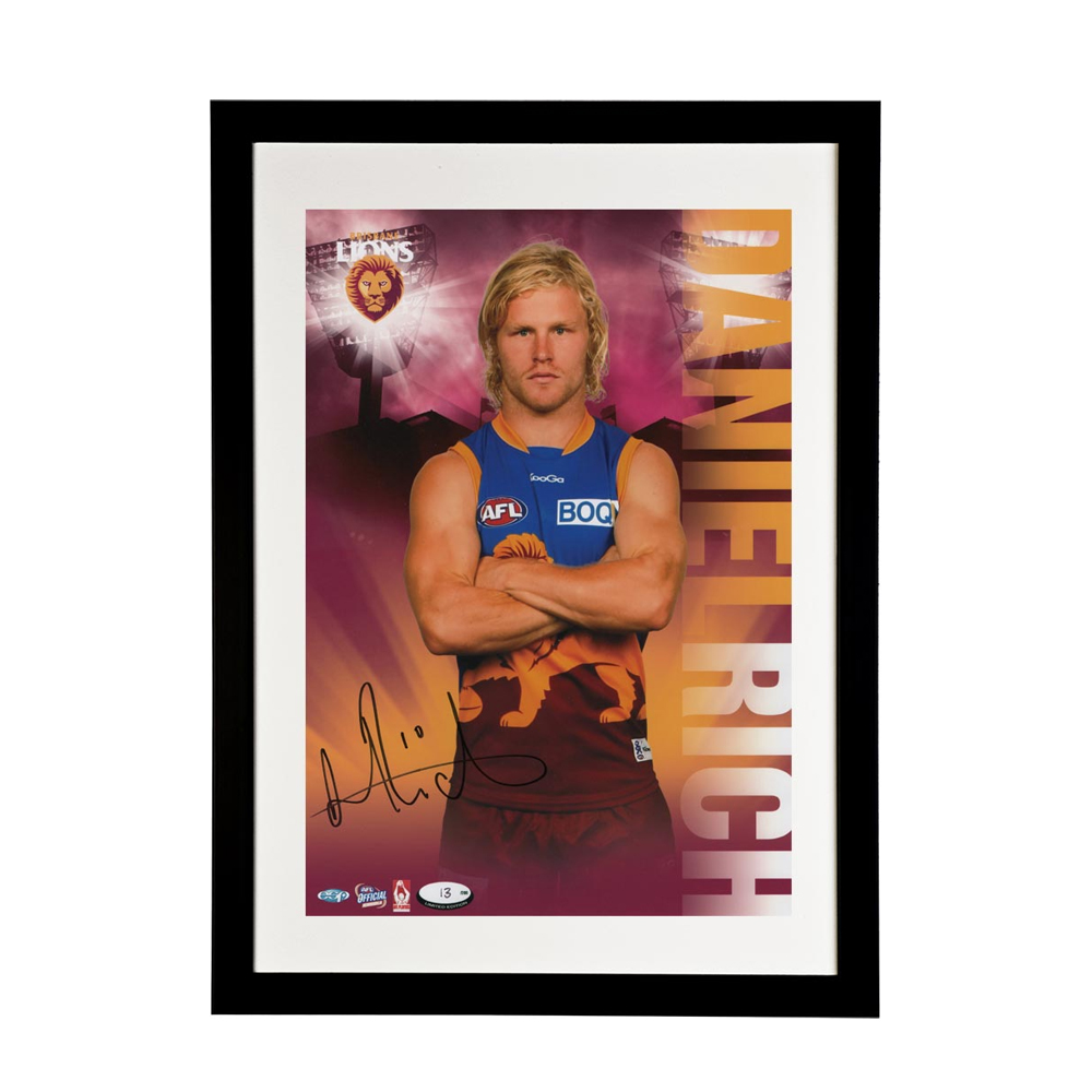 Brisbane Lions – Signed and Framed Hero Shot – Daniel Rich