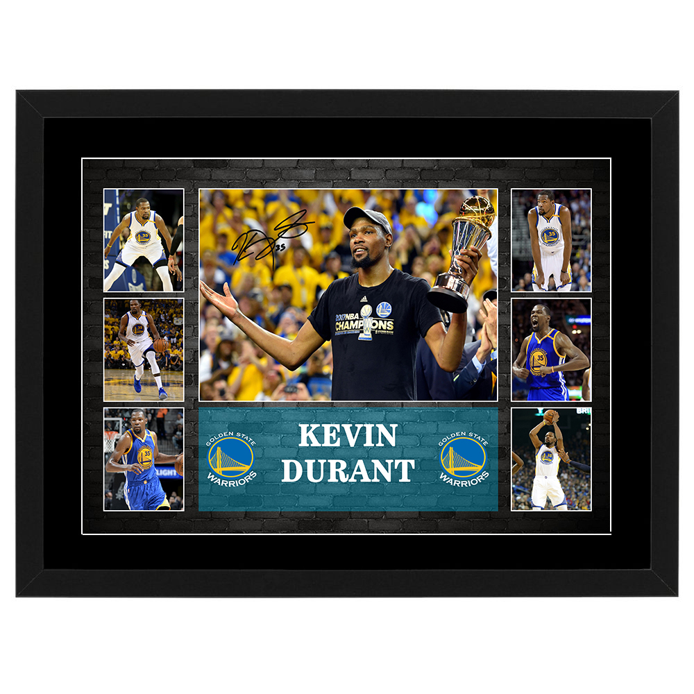 Basketball – Kevin Durant Golden State Warriors 2016-19 Framed P...